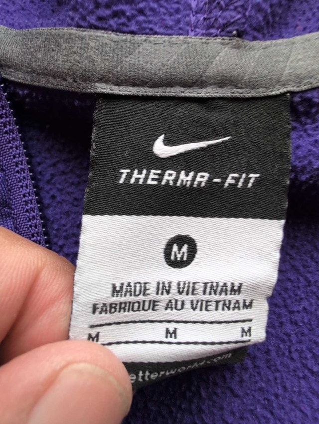 Nike LSU Therma-Fit Hoodie purple medium fleece lined - photo 2