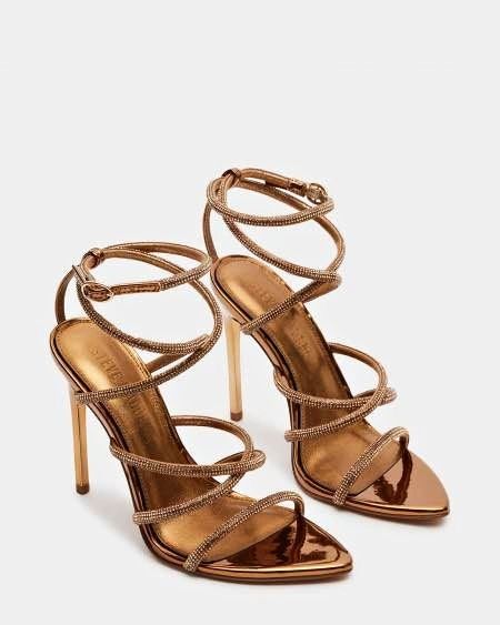 Steve Madden bronze gold strappy heels-Size 7