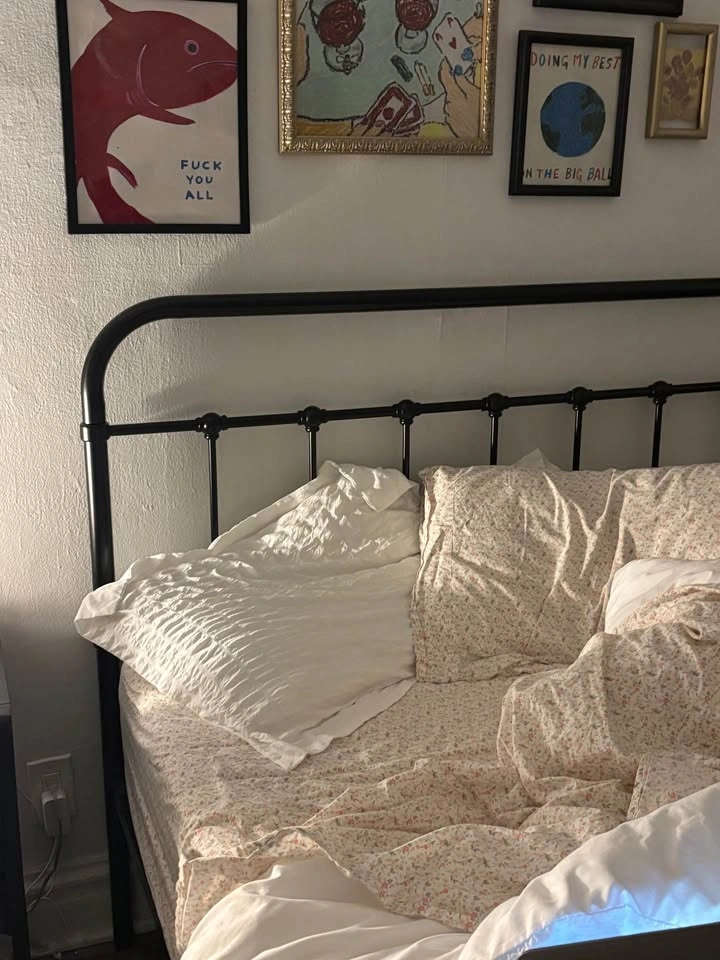 MOVING SALE- QUEEN BLACK BEDFRAME & MATRESS - photo 2