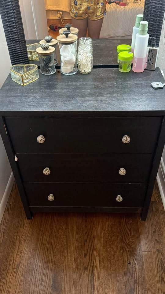 MOVING SALE- Dark Pottery Barn Wood Dresser - photo 2