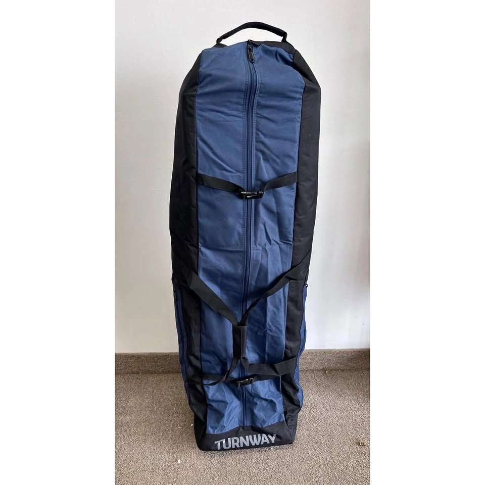 TURNWAY FOLDABLE GOLF TRAVEL BAG, Blue with wheels, NEW