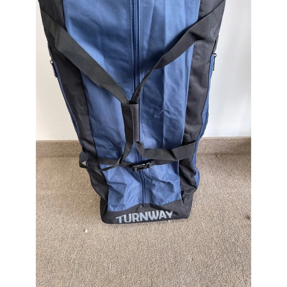 TURNWAY FOLDABLE GOLF TRAVEL BAG, Blue with wheels, NEW - photo 2