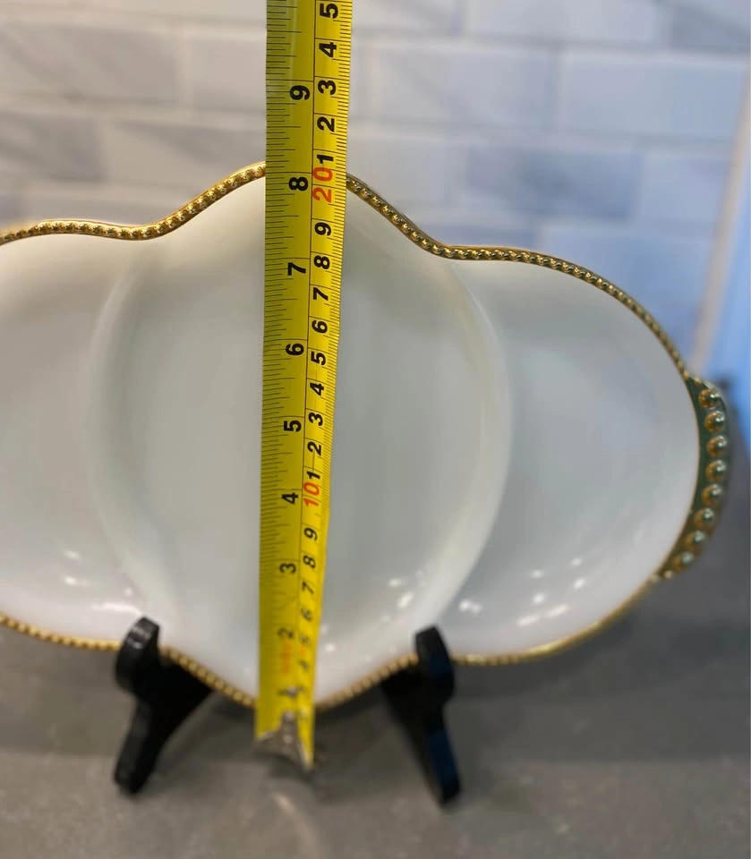 Vintage Anchor Hocking Fire King Milk Glass Divided Serving Plat - photo 5