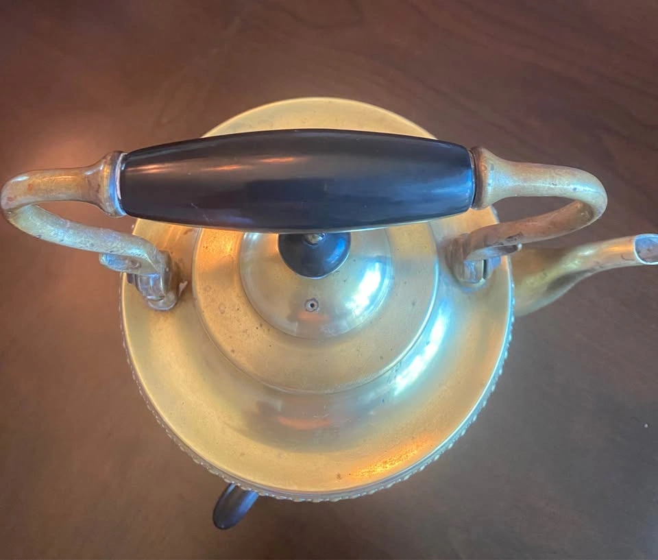 Rare Find! S. Sternau & Co. Antique Brass Spirit Kettle - photo 4