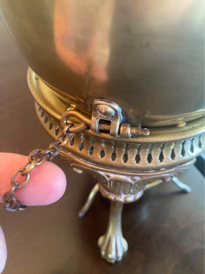 Rare Find! S. Sternau & Co. Antique Brass Spirit Kettle - photo 5