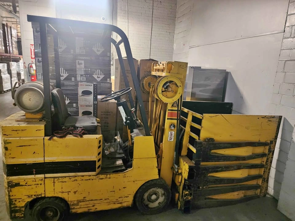 Forklift with clamps