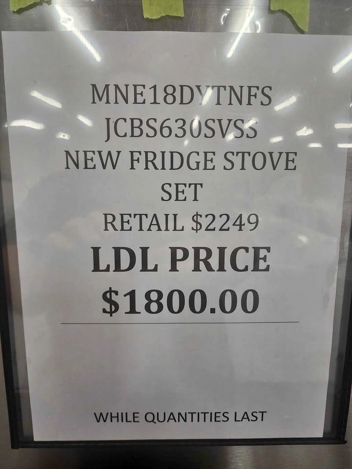 Brand new in box fridge and stove