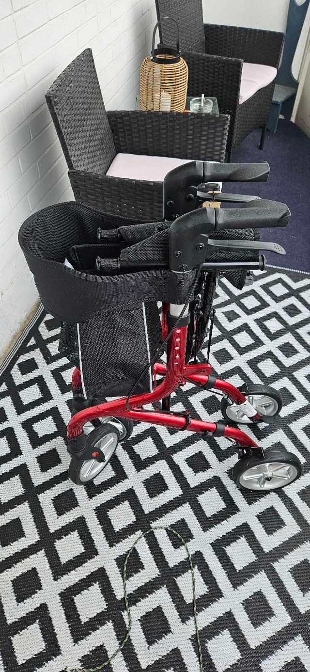 PLANETWALK® Lightweight Rollator Walker - Red - photo 2