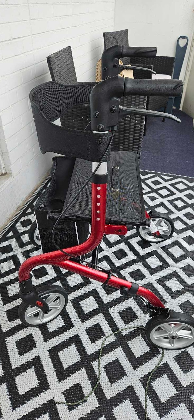 PLANETWALK® Lightweight Rollator Walker - Red - photo 3