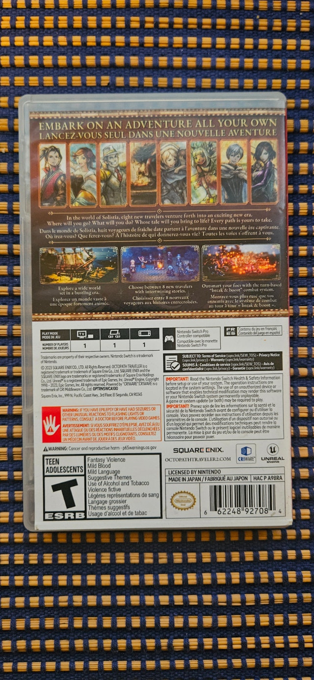 Nintendo Switch Game - Octopath Traveler 2 - photo 2