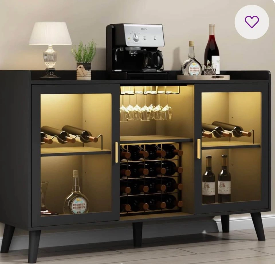Black Bar Cabinet with light controls - photo 5