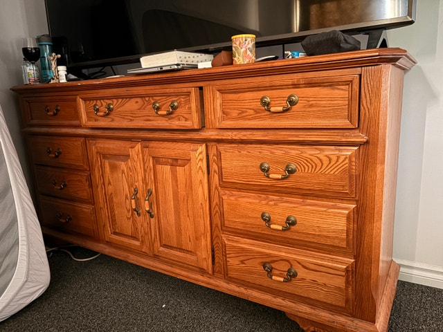 Oak Dresser with Mirror