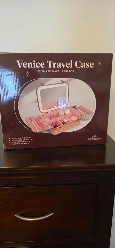 Impressions Vanity Venice Travel Case LED Makeup Mirror Peach - photo 5