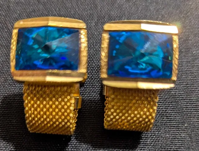 Vintage Gold Tone Cufflinks - 2 Pairs