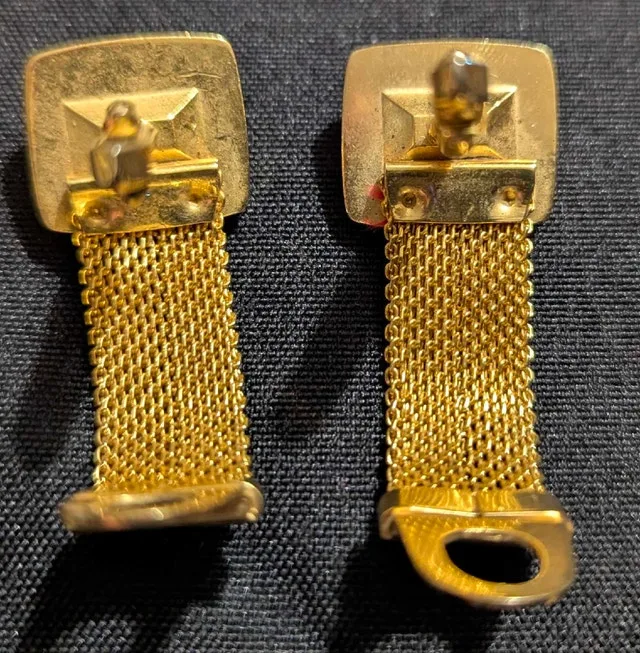Vintage Gold Tone Cufflinks - 2 Pairs - photo 5