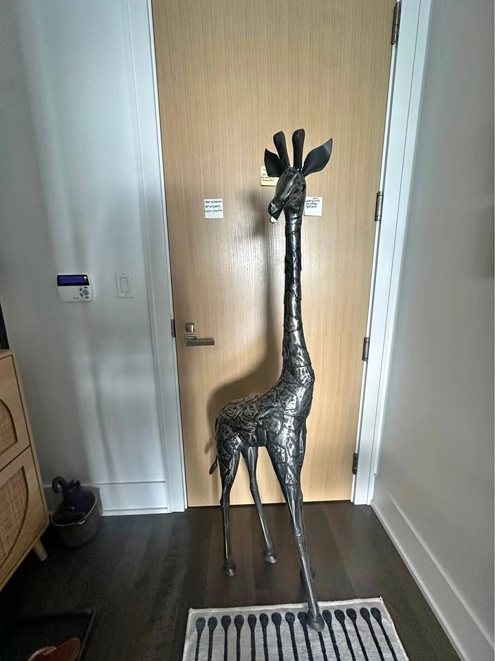 Large Metal Giraffe Sculpture