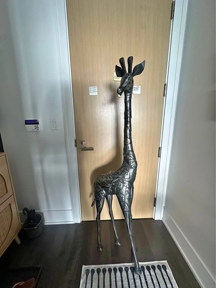 Large Metal Giraffe Sculpture