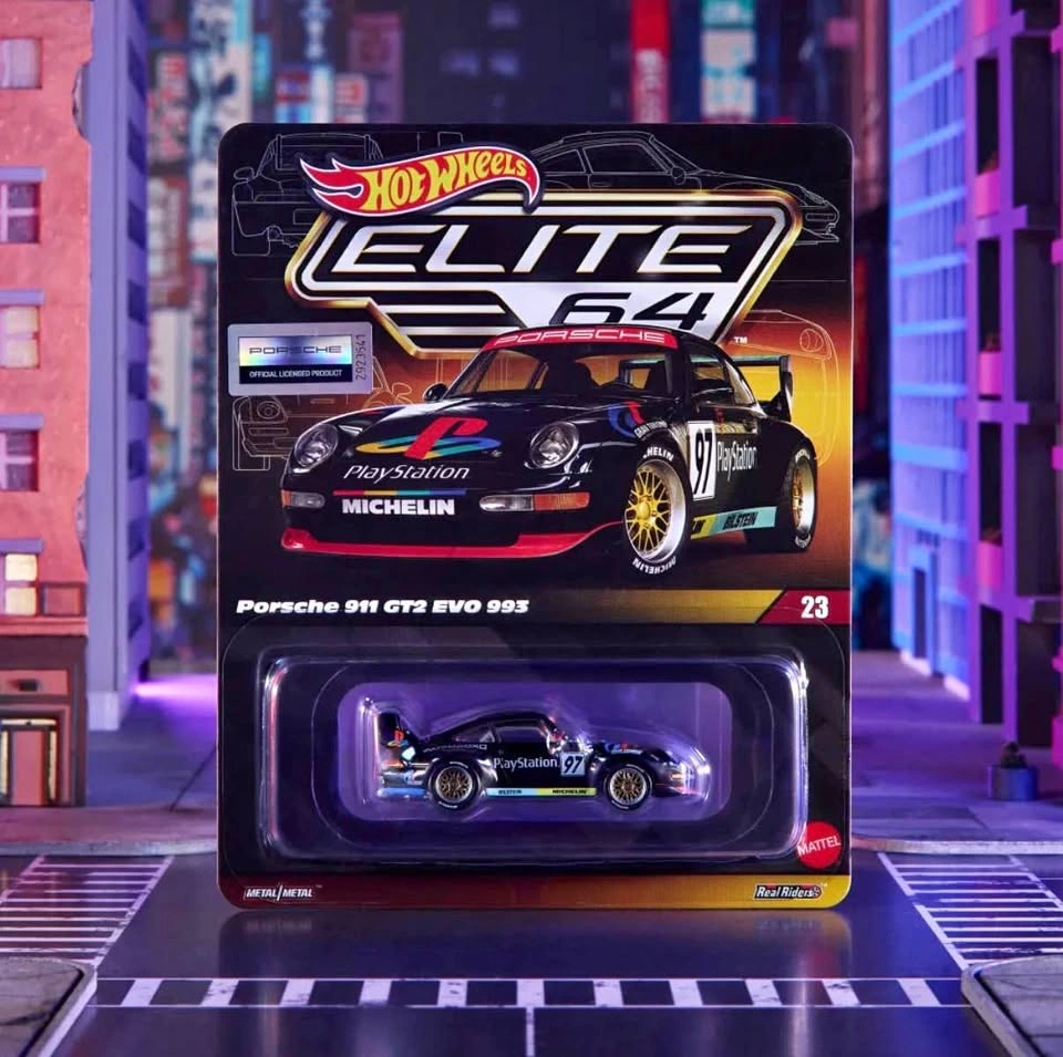 Hot Wheels Elite 64 Porsche 911 GT2 EVO 993 Play Station