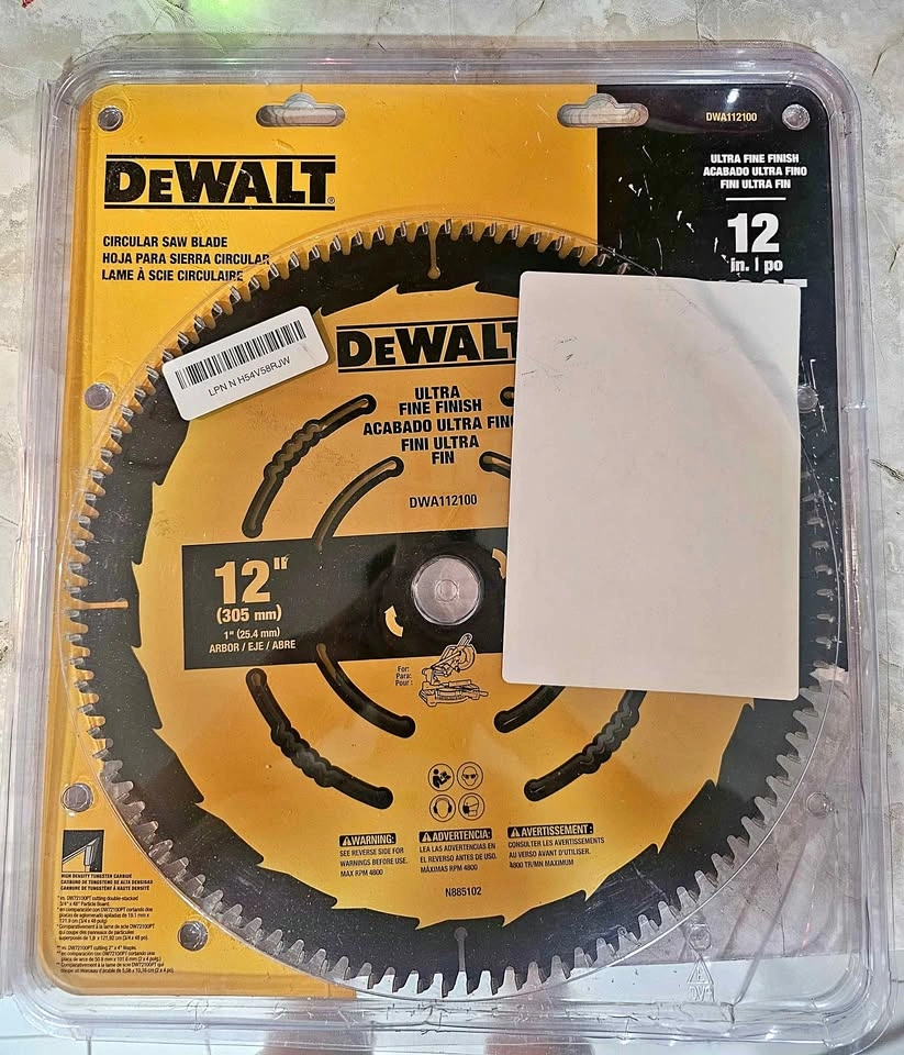 DeWalt 12" ultra fine finish blade