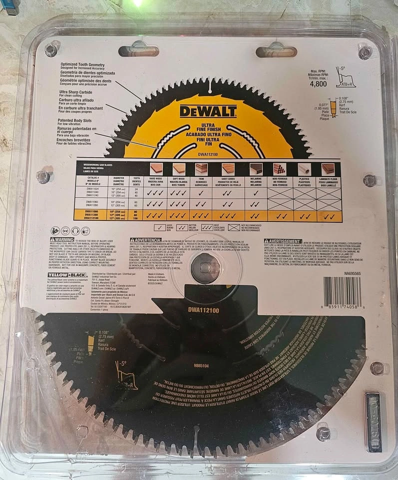 DeWalt 12" ultra fine finish blade - photo 2
