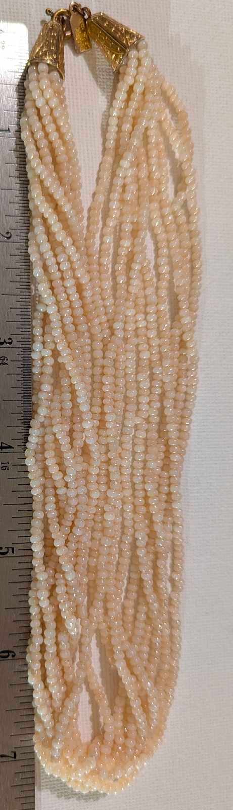 Vintage Essex of Canada Multi Strand Cream Beaded Necklace - photo 3