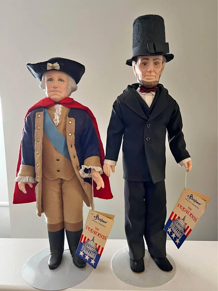 Effanbee George Washington and Abraham Lincoln 18” The President
