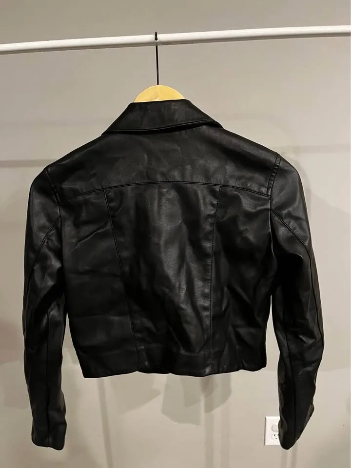 H&M Women's Leather Jacket Size 6 - photo 4