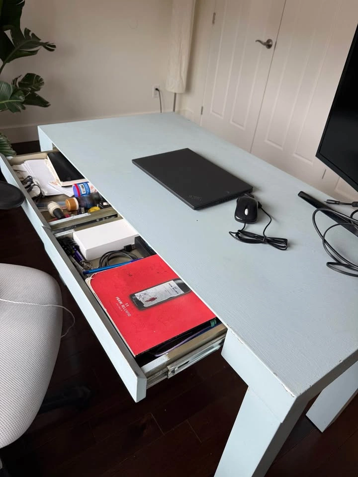 Large Desk with 2 Drawers – Solid & Sturdy Home Office Desk - photo 5