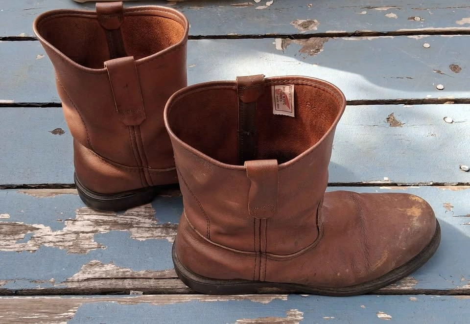 Red Wing Steel Toe Brown Work Boots Sz 9.5 - photo 4