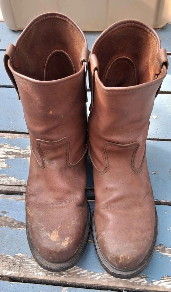 Red Wing Steel Toe Brown Work Boots Sz 9.5 - photo 5