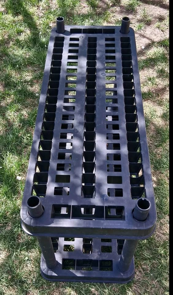 Black 2-Tier Plastic Shelving Unit - photo 3