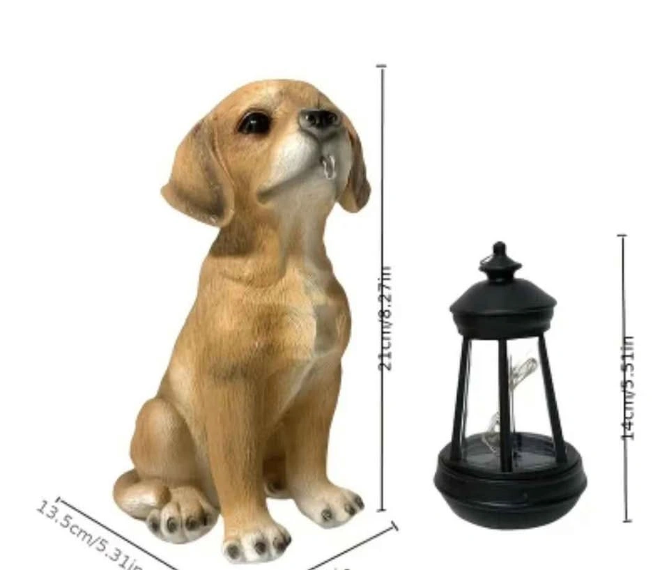 Solar Dog Bite Light Ornament for Yard and Garden - photo 3