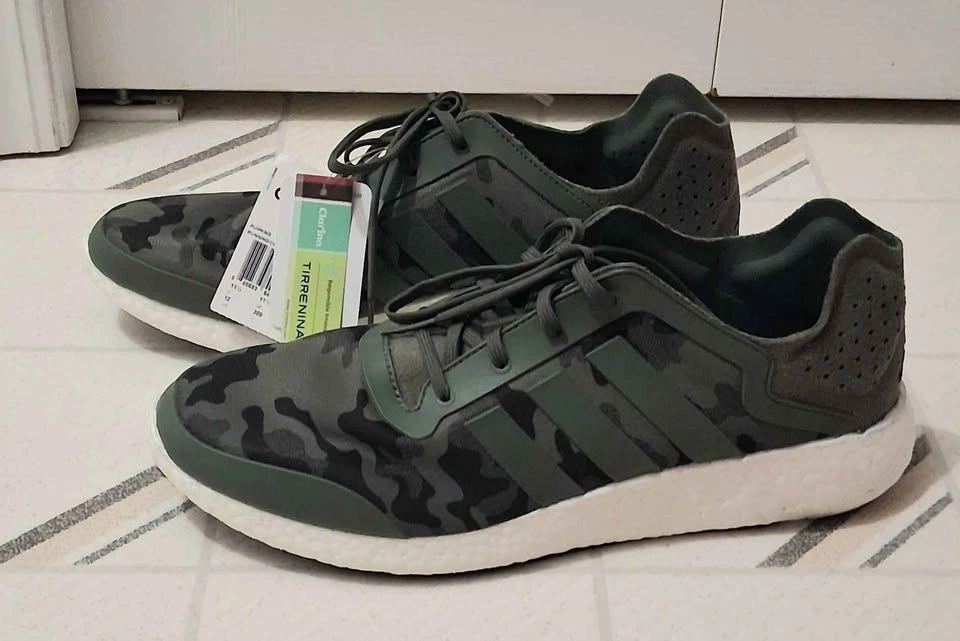Adidas Pureboost M Green Camo Running Shoes US 12 - photo 2