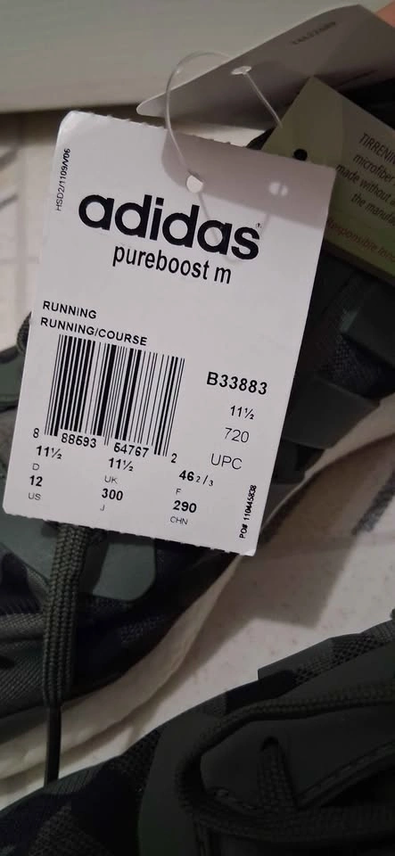 Adidas Pureboost M Green Camo Running Shoes US 12 - photo 4