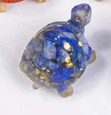 Multicolor Crystal Resin Turtle Decor Collectible Ornament - photo 2