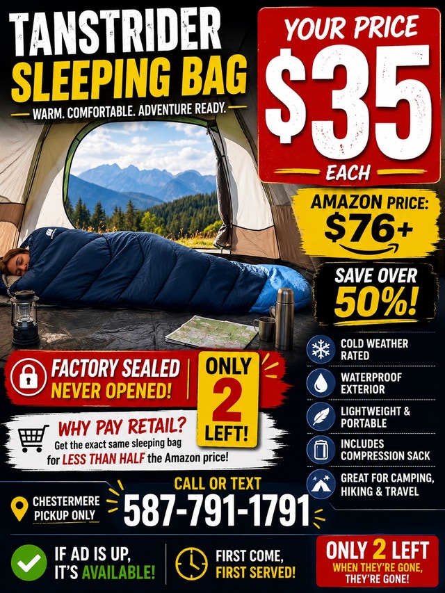 Brand New PREMIUM Sleeping Bag - 60% off!!