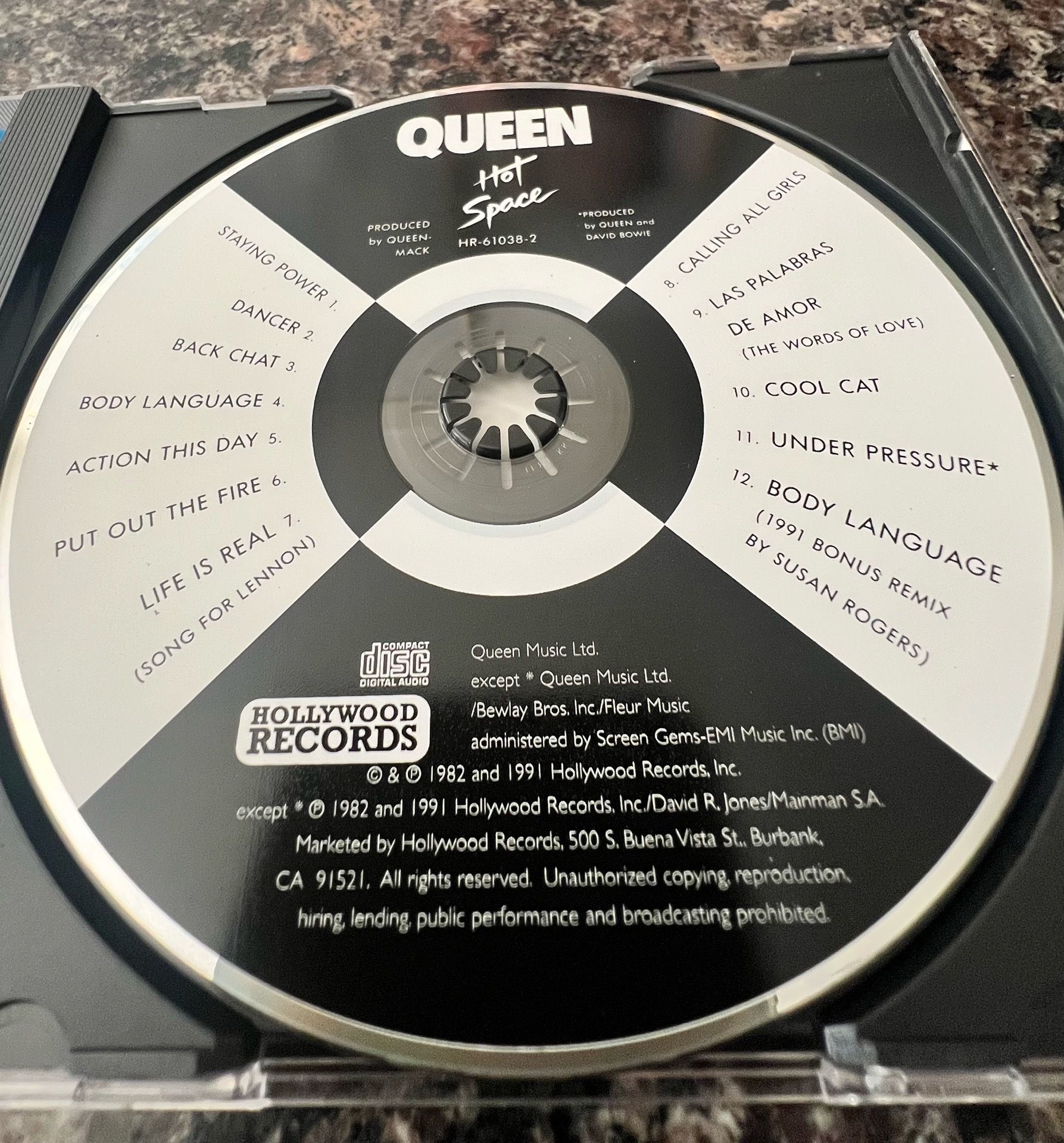 Queen: Hot Space (CD, 1991) Hollywood Records HR-61038 - photo 3