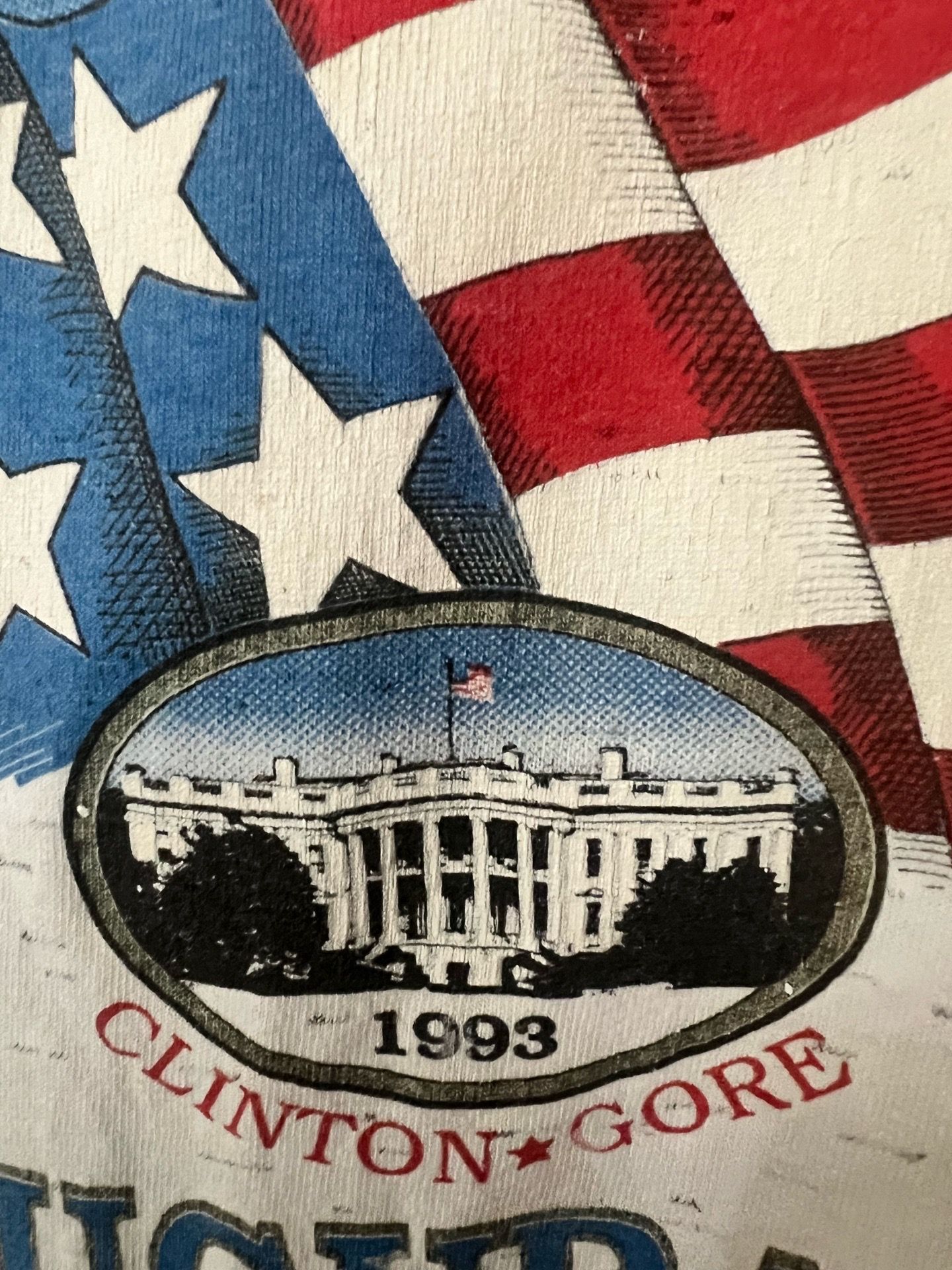Vintage 90s Bill Clinton Al Gore USA Politics Inauguration Shirt - photo 3