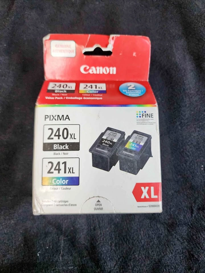 Canon PIXMA 240XL Black 241XL Color Ink Cartridges Value Pack