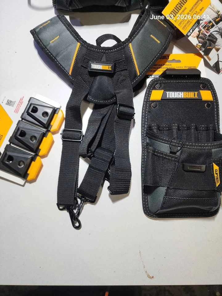 ToughBuilt Tool Belt System with Suspenders and Pouches - photo 3