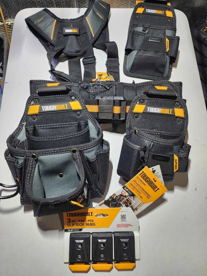 ToughBuilt Tool Belt System with Suspenders and Pouches - photo 4