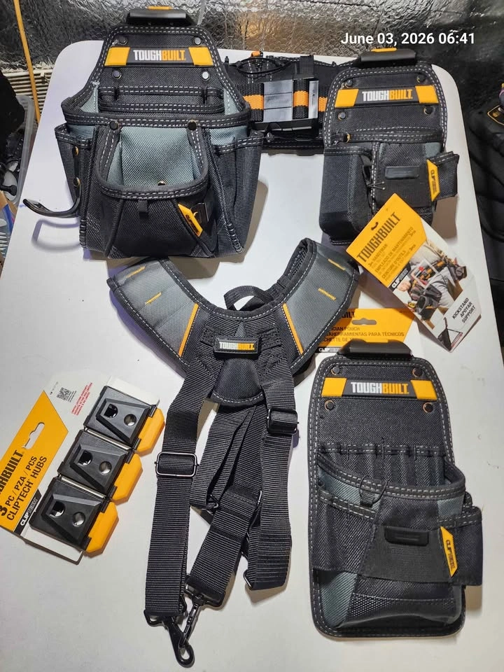 ToughBuilt Tool Belt System with Suspenders and Pouches - photo 5