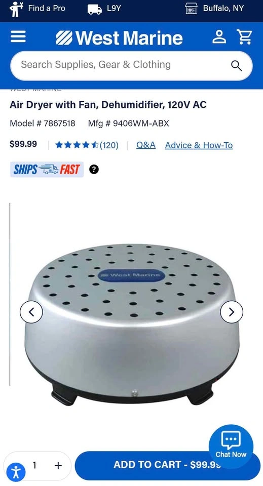 West Marine Air Dryer