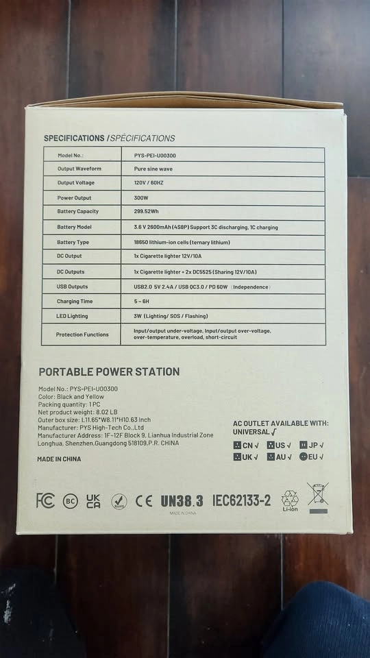 Portable power station inverter 300Wh - photo 4