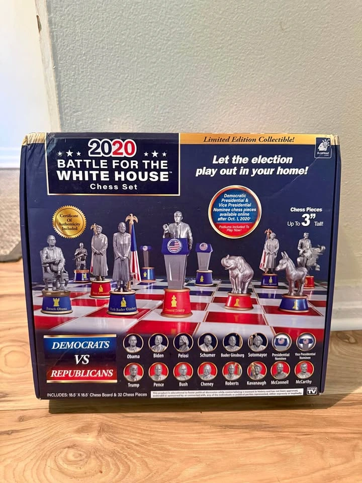 Bulkhead 2020 Battle For The White House Chess Set New