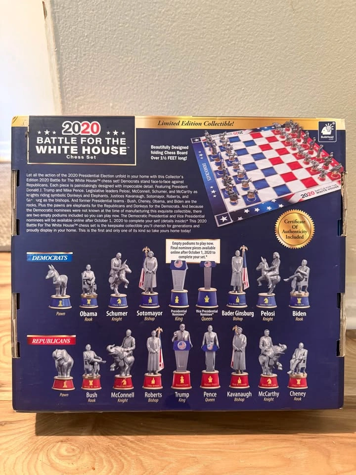 Bulkhead 2020 Battle For The White House Chess Set New - photo 2