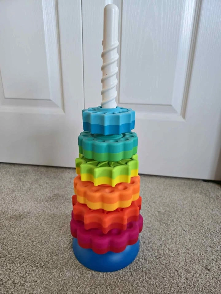 Fat Brain Toys Spin Again Stacking Toy