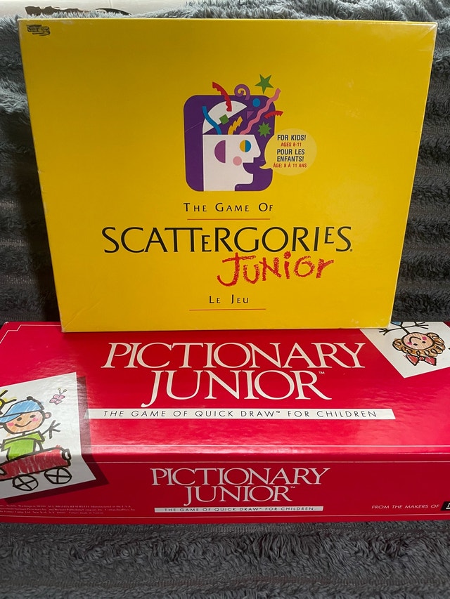Vintage Game Duo - Scattergories Jr & Pictionary Jr