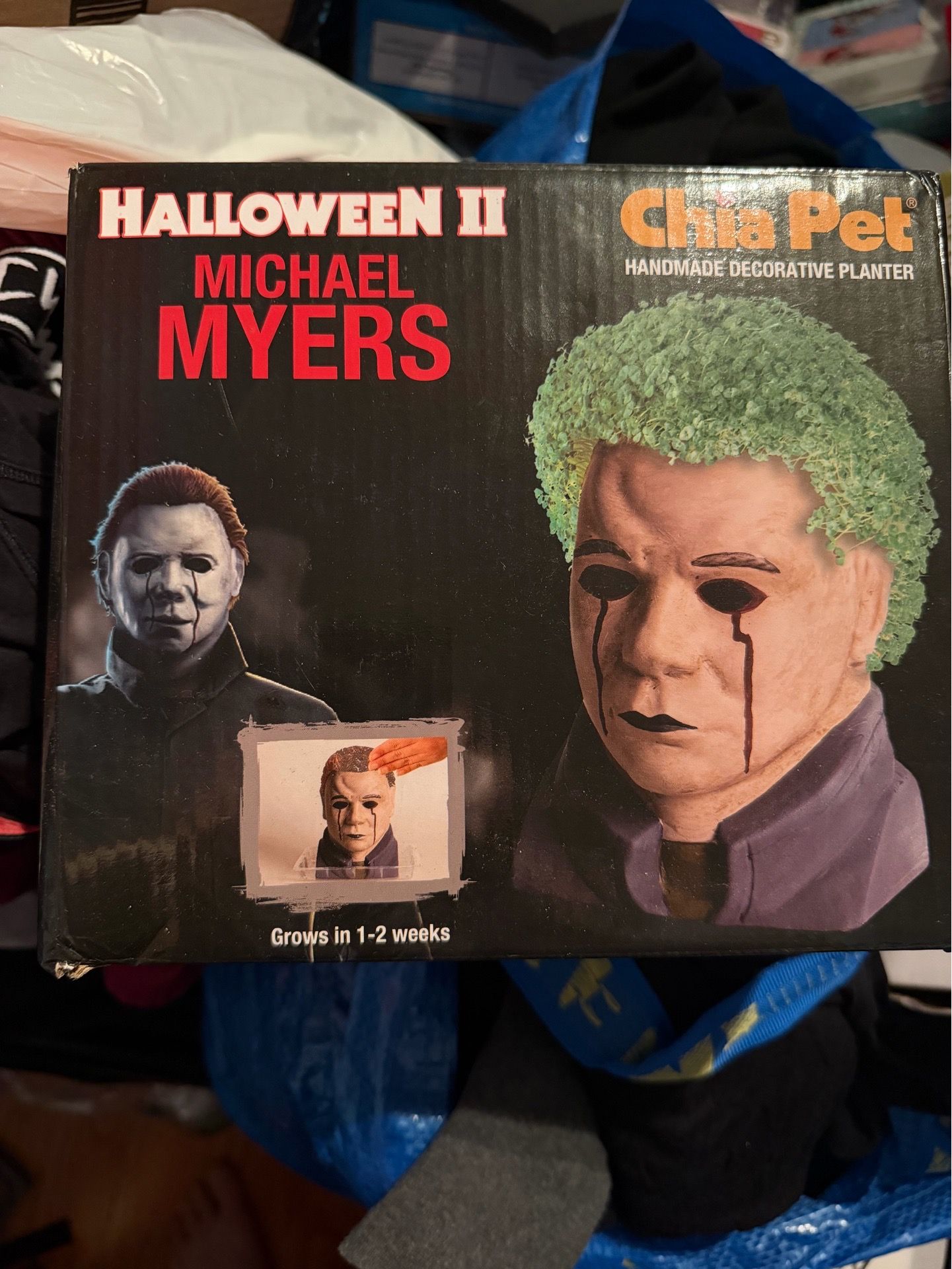 Chia Pet Michael Myers Halloween Handmade Small Multicolor Indoo