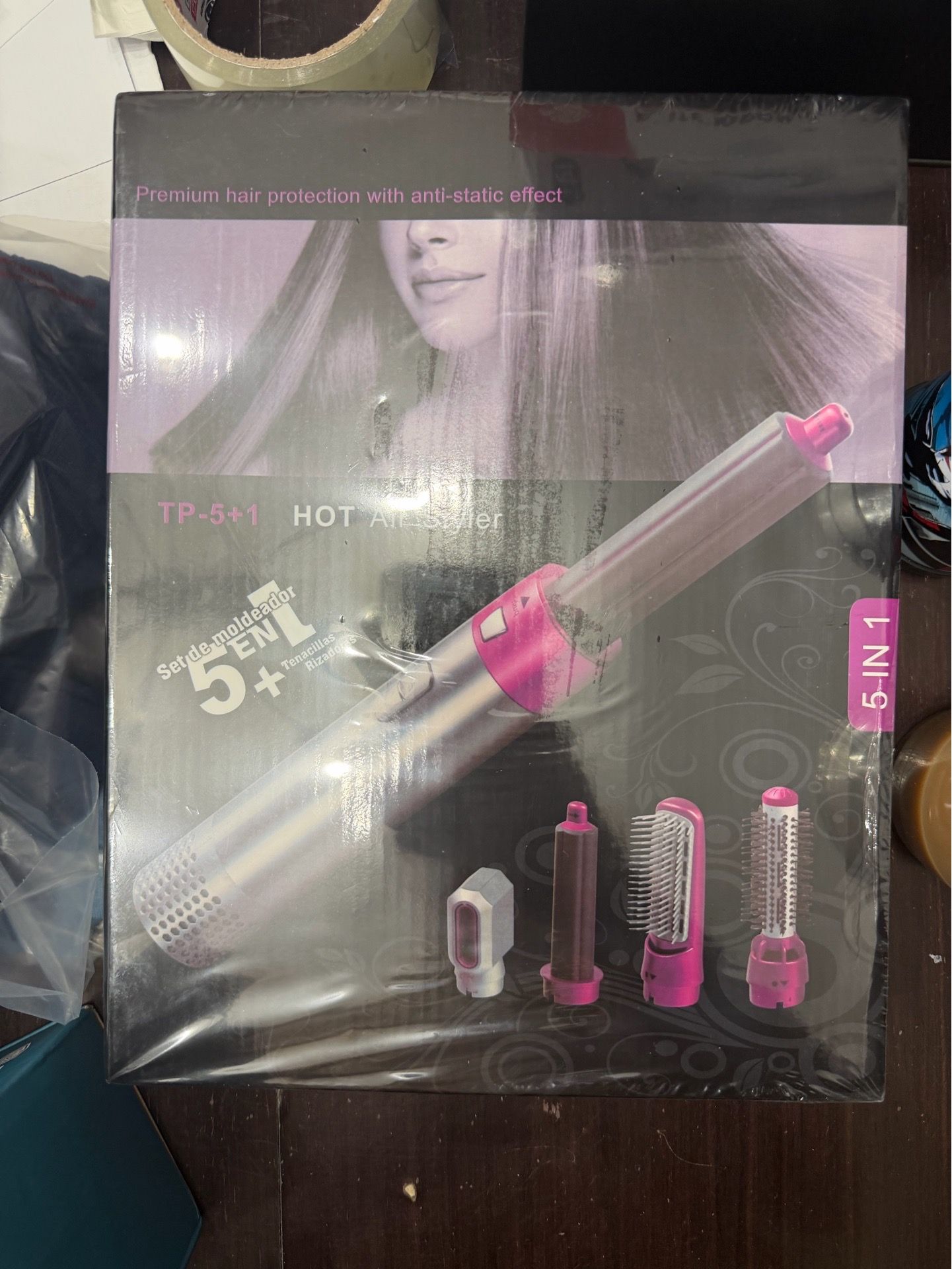 TP-5+1 Hot Air Styler 5-in-1 Attachments 1000W Pink